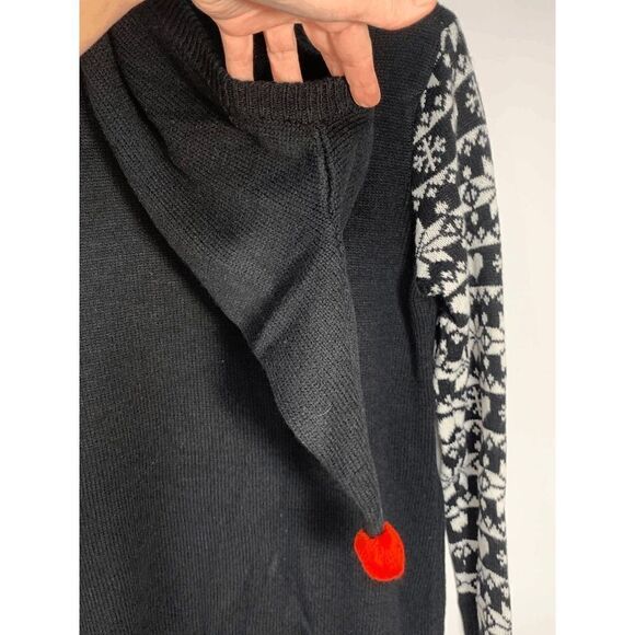 Santa's Favorite Rudolph Knit Hoodie Sweater (or size small sweater dress) - Picture 5 of 8